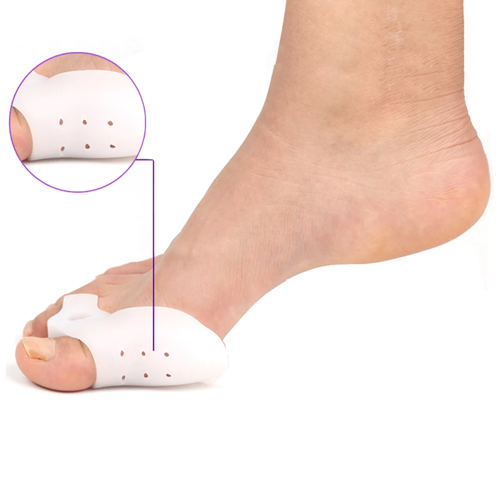 

Sumifun 2pcs Silicone Foot Massager Toe Separator Fingers Thumb Valgus Protector Bunion Adjuster Hallux Valgus Guard Z27601