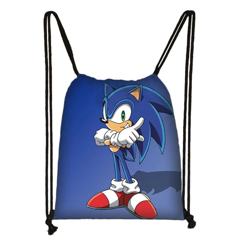 001 Игра “Марио” Sonic зубная щётка бум ежиков Мультфильм Детский рюкзак со шнурком для покупок школьной поездки вечерние сумки подарок 38*32 см - Цвет: 001