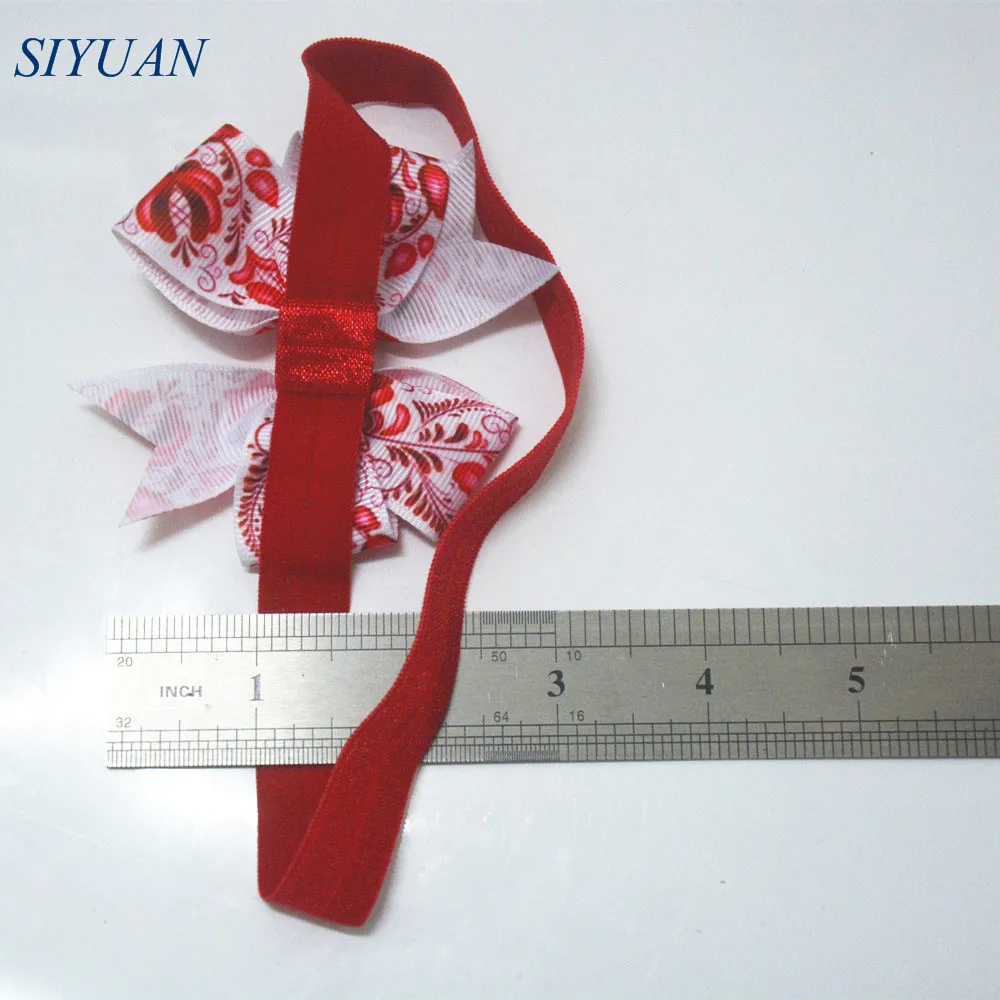 40 шт./лот в продаже DIY Grosgrain лента-ободок с бантиком для детей Хэллоуин/Новогодняя