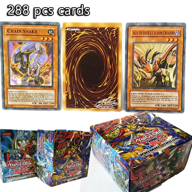 288 шт./компл. аниме японский Yu Gi Oh игровые карты коробка Yugioh King Elf игра для