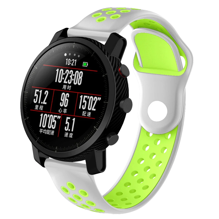 Умные аксессуары для Amazfit Stratos 2/2 S ремешок 22 мм двойной цветной ремешок для часов Xiaomi Amazfit Pace сменный ремешок на запястье