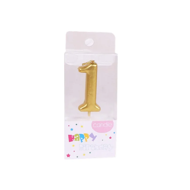 Золотая свеча 0 9 цифр для вечеринки в честь Дня Рождения свадьбы украшения торта