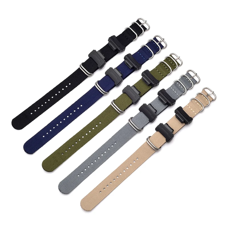 1 пара нейлоновых ремешков для наручных часов Casio GShock MIL Shock 5600 GWM5610 DW6600 GW6900 2310 G100 16