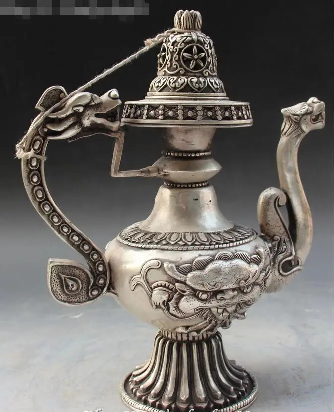 9 &quotСеребряная красная Крылатая Гаруда птица голова Орла Дракон ручка винный