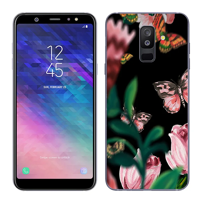 Для samsung Galaxy A6+() чехол для телефона прозрачный гелевый Чехол с рисунком бобов 6," для Galaxy A6 Plus мягкий тонкий силиконовый чехол - Цвет: 22