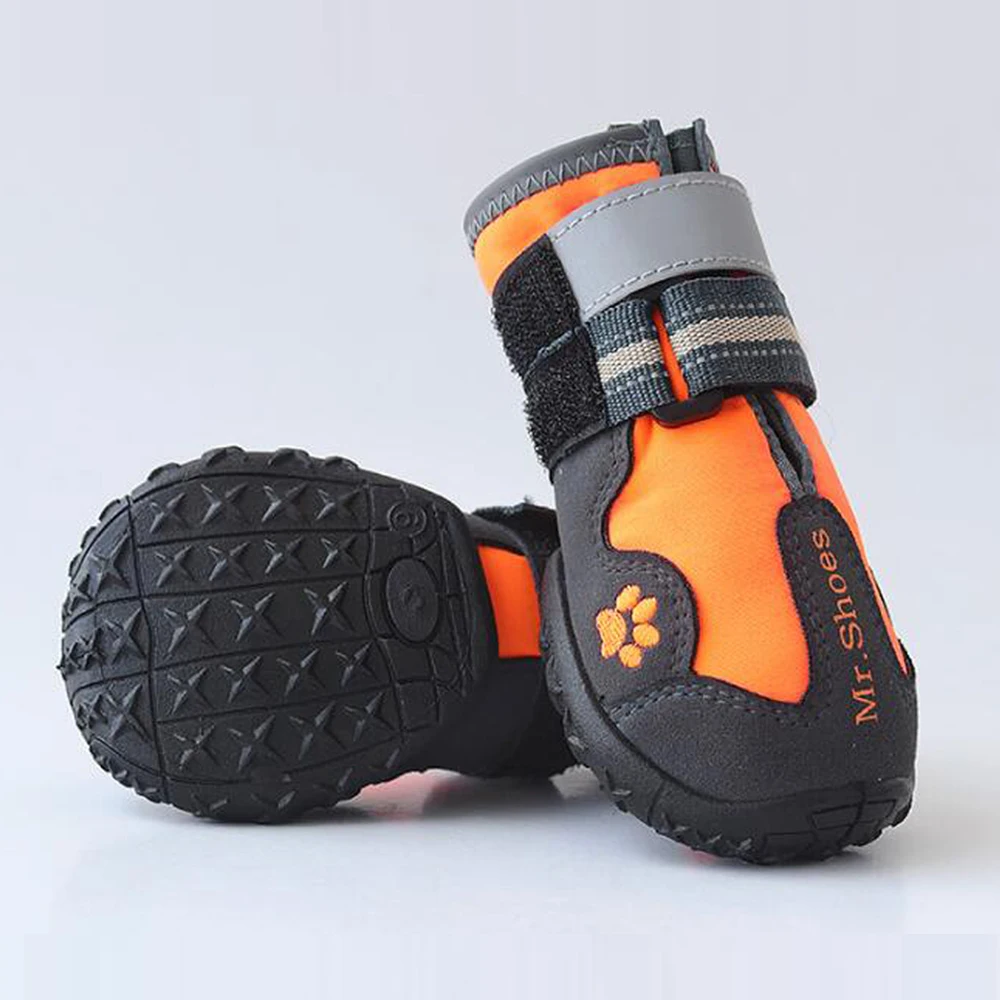 Ботинки для собак водонепроницаемая Спортивная обувь со светоотражающей