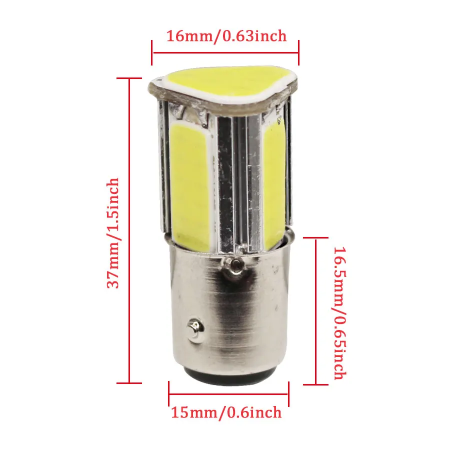1 шт. P21W BA15S 1156 светодиодные огни COB 12V авто тормоз парковочный резервный задний