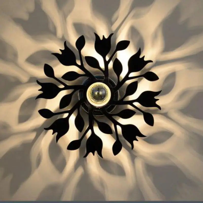 Светодиодный красный/белый/черный теневой настенный светильник для гостиной