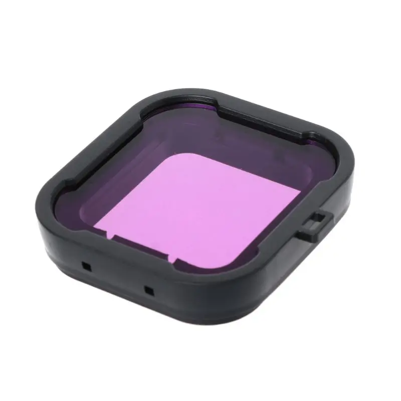 Purple Подводная морская вода Дайвинг Корпус фильтр для Xiaomi Yi 2 поколения 4K Экшн камера водонепроницаемый Объектив Аксессуары - Цвет: Purple