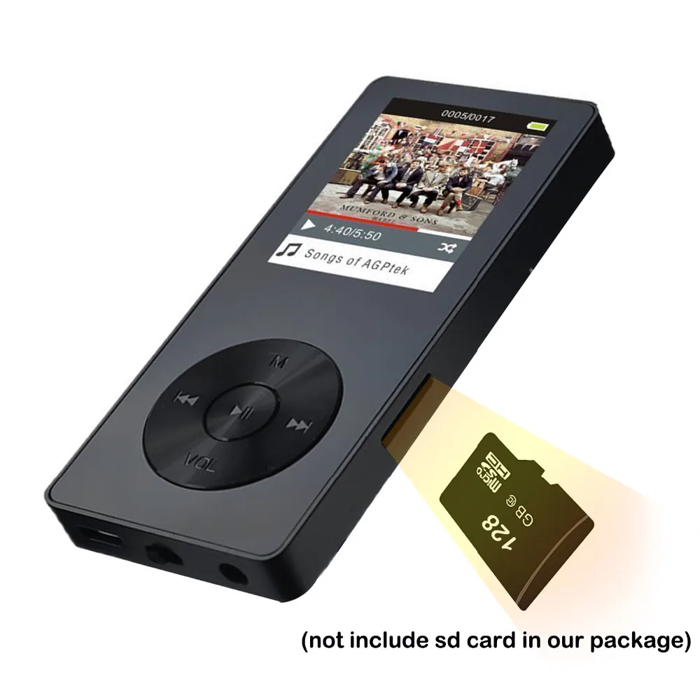 Оригинальный металлический mp3 плеер 8 ГБ динамик 1 дюйма сенсорный экран USB FM