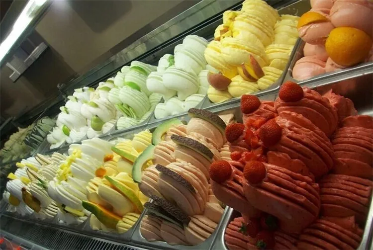 Gelato мягкий/твердый прилавок для мороженого витрина Холодильный шкаф