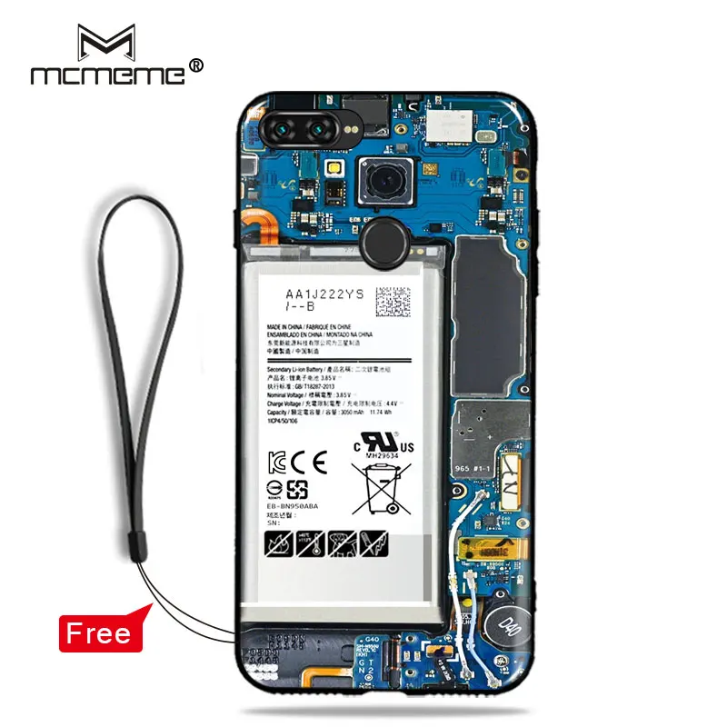 Силиконовый мягкий чехол из ТПУ для OPPO F9 F7 довольно интересный с рисунком батареи