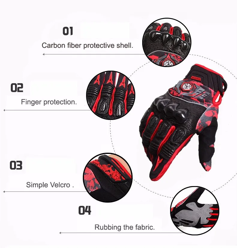 SCOYCO MX49 перчатки из натуральной кожи перчатки из углеродного волокна moto rcycle перчатки Dirt moto para guantes moto cross Off Road ATV гоночные перчатки