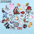 ZOTOON кот собака Единорог Цветок Космос животные патчи утюжок на или пришить ткань наклейка для одежды значки вышитые аппликации DIY F