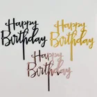 Розовый Золотой акриловый Топпер для торта на день рождения, новые черные розовые топперы для торта на день рождения, фотография торта 2019