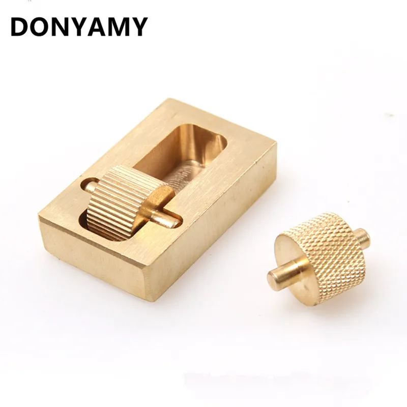 

DONYAMY 1 set Carving Tools Pure Copper Leather Craft Leather Edge Dye Oil Sew Sets Leathercraft Tool For Making Leather