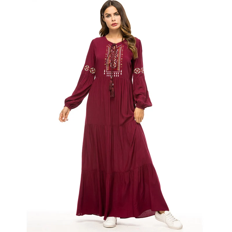 Платье-кафтан с оборками Abaya плиссированное платье из Дубая в турецком и