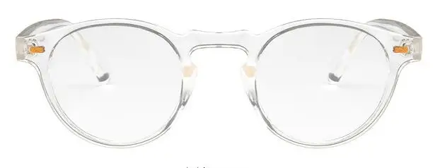 transparent Round Sunglasses Men Brand Vintage Small Sun Glasses Ladies Glasses Women Luxury Designer Eyeglasses UV400 - Цвет линз: transparent