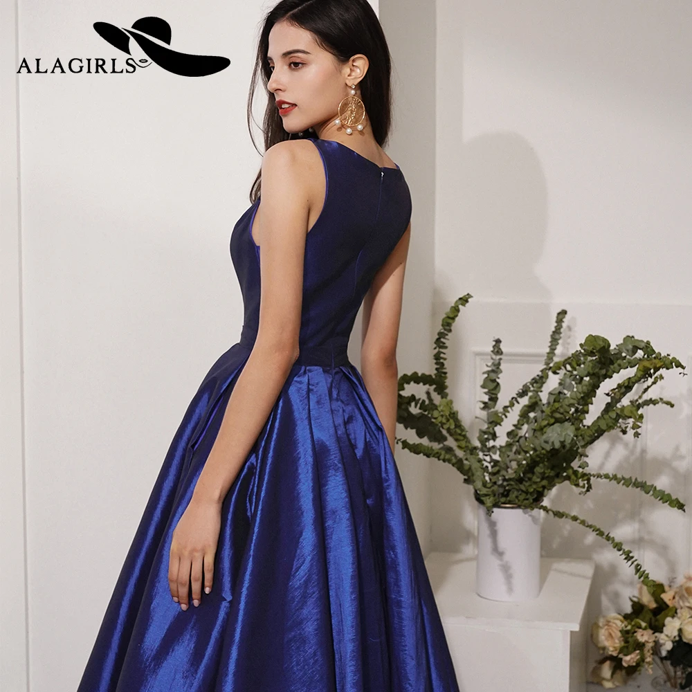 Новое поступление темно-синие вечерние платья 2020 ТРАПЕЦИЕВИДНОЕ вечернее платье