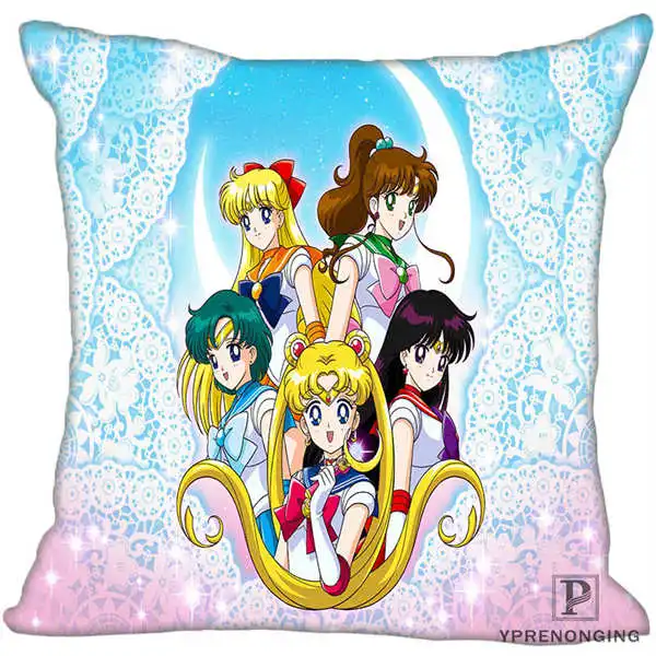 Square Pillowcases На Заказ Красивая наволочка Сейлор Мун Аниме квадратная молния наволочка(одна сторона) 180522-17-34 - Цвет: Square Pillowcases