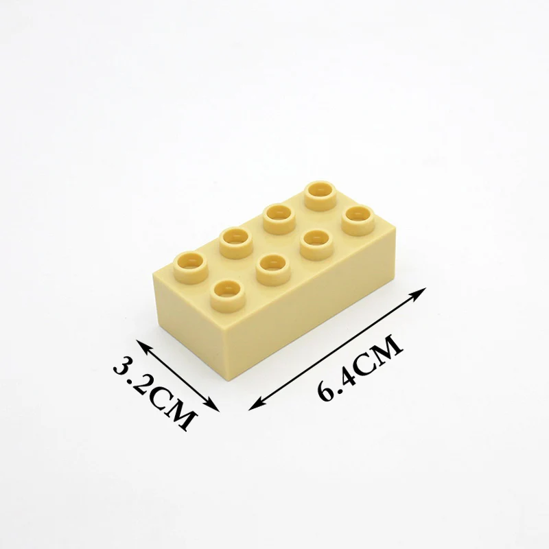 Moc креативные большие строительные блоки, кирпичи, 2x4, наборы больших частиц, объемные аксессуары, совместимые с наукой и технологиями, игрушки - Цвет: light yellow