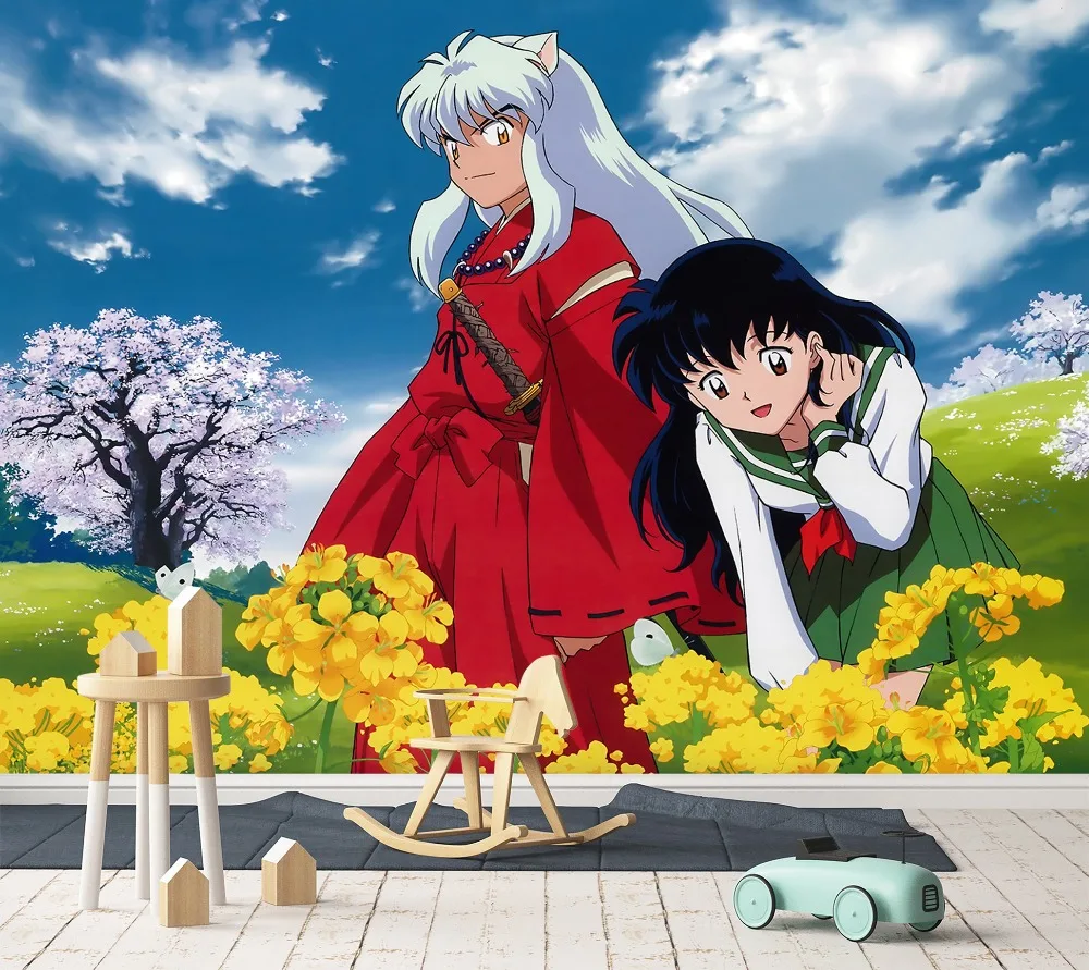[Самоклеющиеся] 3D Inuyasha Пейзаж Плакат 3 Япония Аниме настенная бумага печать