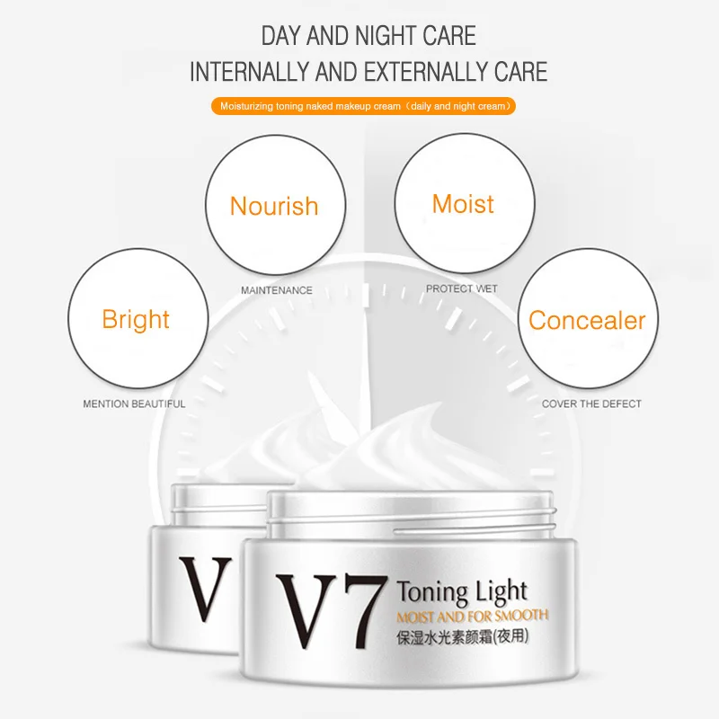 20ml*2pcs OneSpring V7 Day And Night Facial Cream Face Whitening Moisturizing Anti Aging Oil Control Acne Treatments Skin Care|skin care|day night