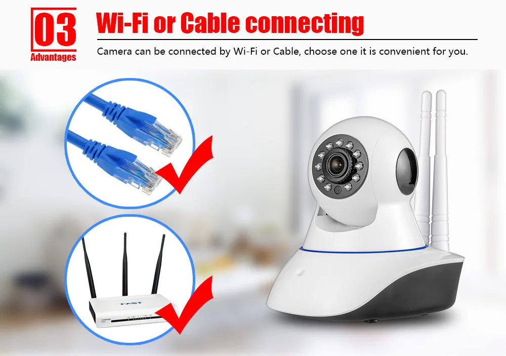 Fuers 720 P IP камера беспроводная wifi камера Домашняя безопасность аудио запись детский монитор ночного видения камеры видеонаблюдения