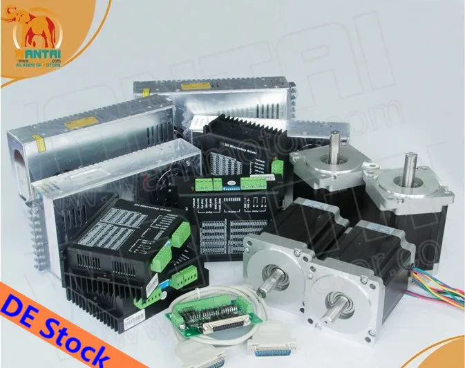 Отправка из DE! 4-осевой шаговый двигатель Nema34 85BYGH450D-008 1090oz-in CNC Kit &amp Driver |