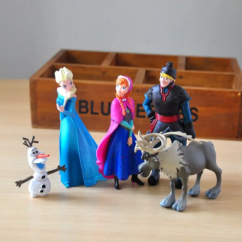 Disney Frozen Toys 5 шт./компл. 10 см Эльза Анна фигурка украшение для торта модель аниме
