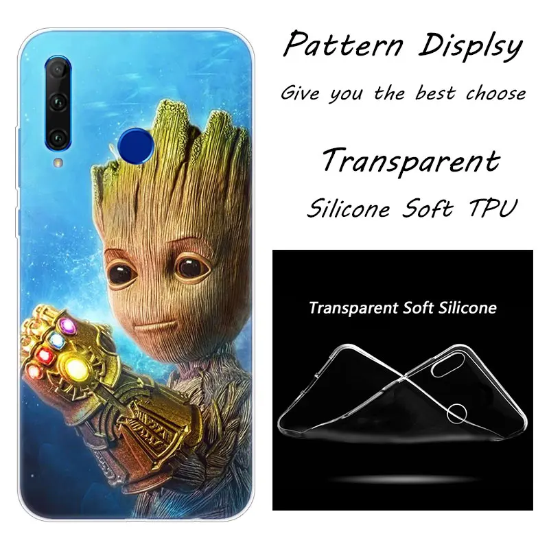 012 Популярный Мягкий силиконовый чехол для телефона We are Groot для huawei Honor 20 20i 10 9 8 Lite 8X 8C 8A 8S 7S 7A Pro View 20 Модный чехол - Цвет: 012
