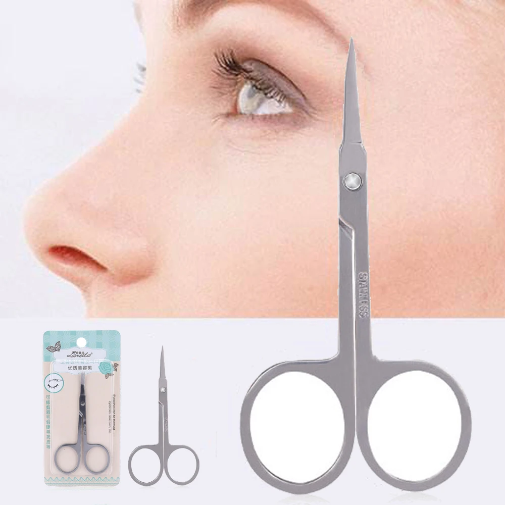1 шт. ножницы для бровей из нержавеющей стали триммер ресницы Носовые Ножницы