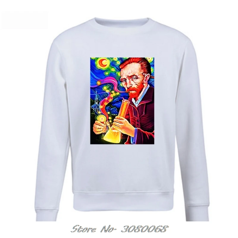 Bong Weed Eleven Vincent Van Gogh Bonnie Clyde Парижские толстовки мужские демисезонные флисовые