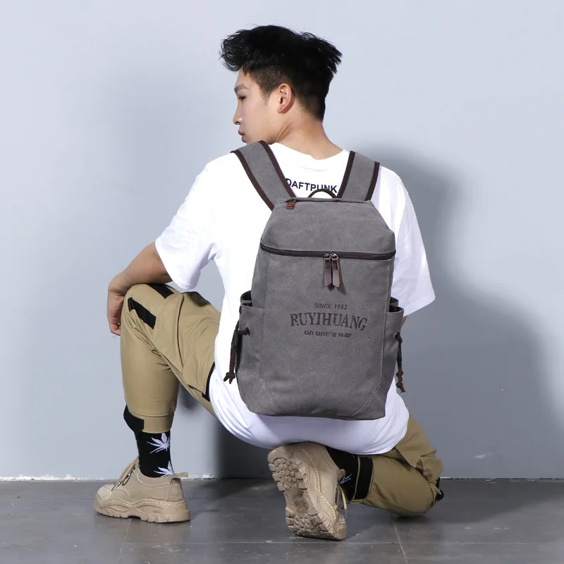 Винтажный холщовый рюкзак atinfor Мужской Дорожный с отделением для ноутбука 16 5