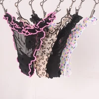 5pcs sexy cartoon g strings thongs woman thong transparent panties mix knickers underwear female underpants intimates