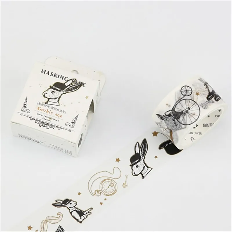 Клейкая лента для скрапбукинга 1 шт. Готическая клейкая с Алисой и кроликом