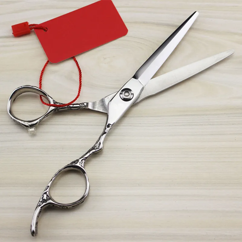 Customize professional upscale Japan 440c Plum handle 6 inch hair scissors cutting barber Thinning shears hairdressing | Красота и