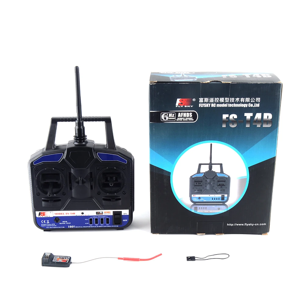 Flysky FS T4B 2 4G 4CH Радиоуправляемый передатчик + R6B приемник для Heli самолета
