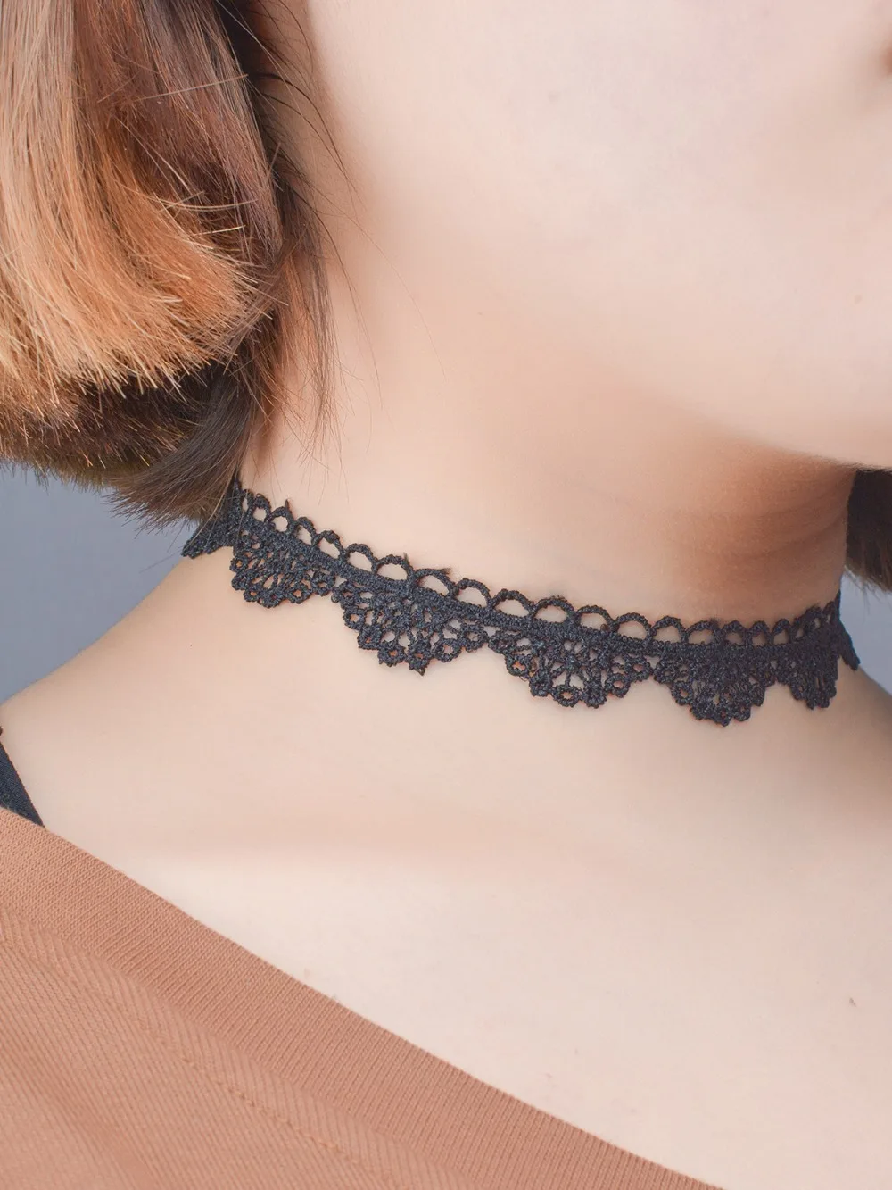 Женский бархатный кружевной чокер collier ras de cou ожерелье в стиле стимпанк модные