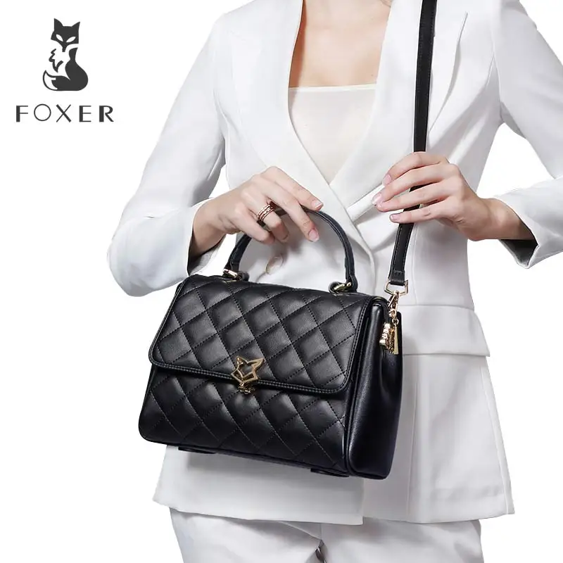 FOXER новый для женщин кожаная сумка женская Роскошные сумки через плечо леди