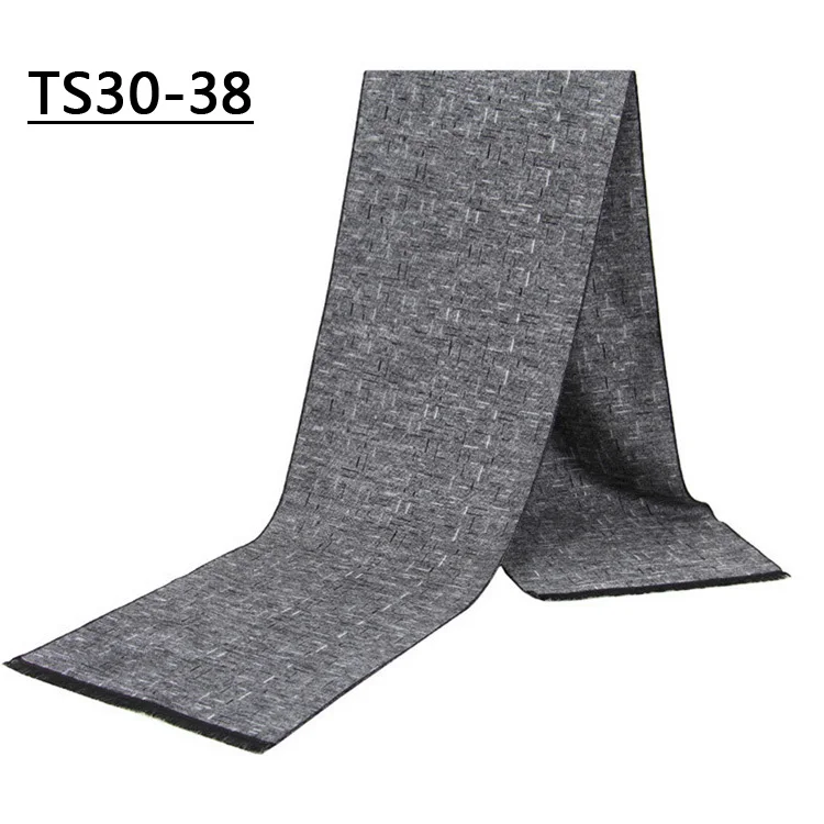 TS30 - 38 YISHLINE, модные, 180X30 см, Толстые мужские шарфы, зимние, мягкие, мужские, кашемировые, вискозные, с кисточками, шарф, модальный, подарок для отца и мужчины - Цвет: TS30 - 38