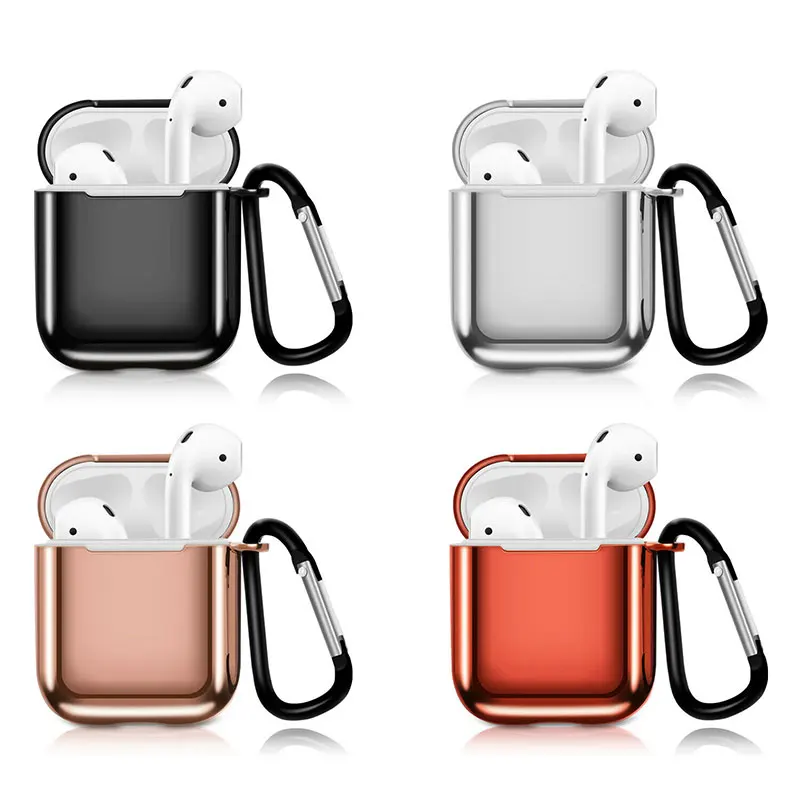 Защитный чехол из ТПУ с покрытием для Airpod 1 и 2 ударопрочный Apple Air Pods зарядный