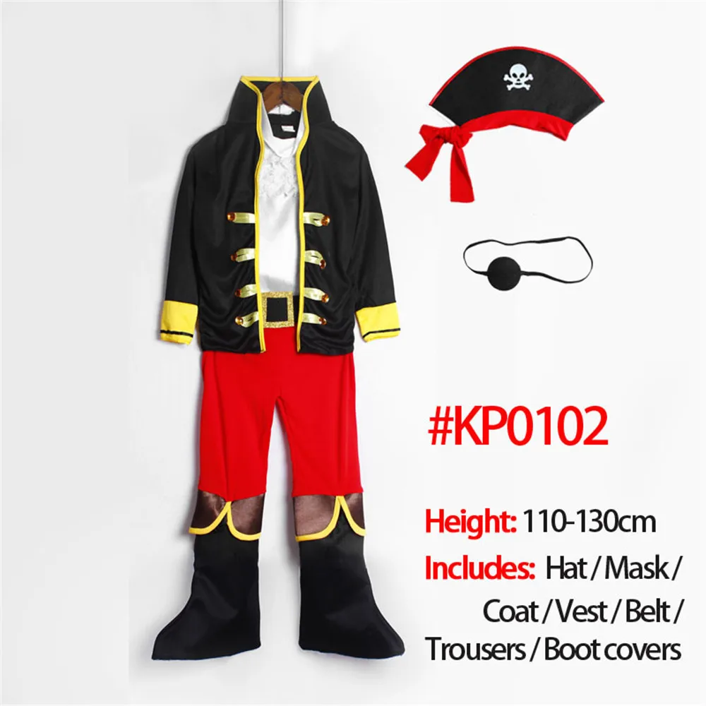 Пиратский костюм для детей Детский мальчиков пиратский косплея на Хэллоуин