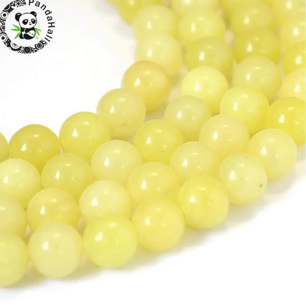 Круглые Бусины Из Натурального лимона 5 нитей 8 мм 15 дюйма 47 шт./нить|bead strands|round