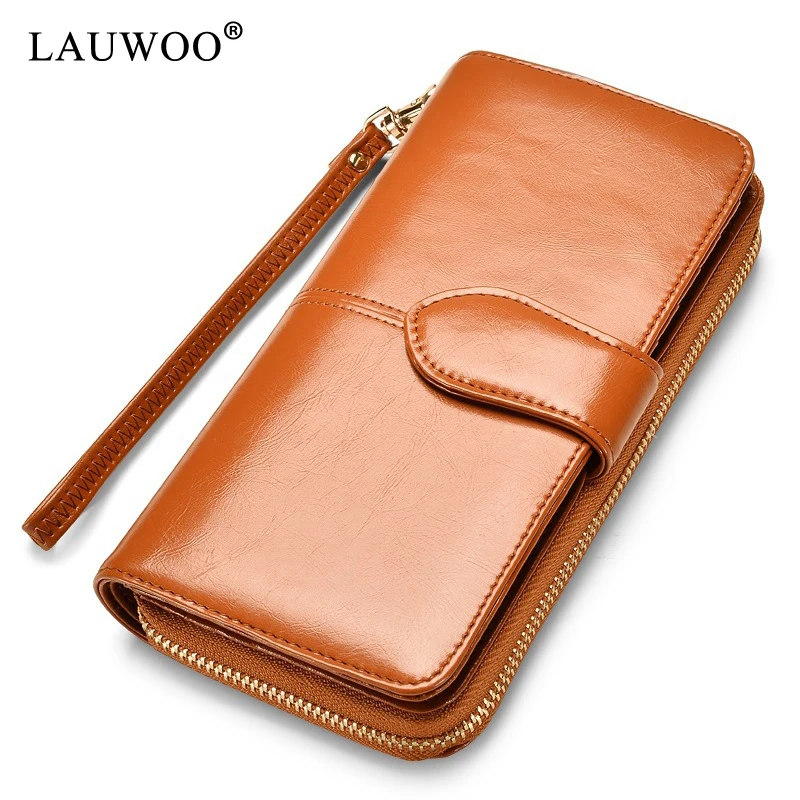 Лидер продаж бумажник бренд Портмоне масло воск кожа Для женщин кошелек портмоне