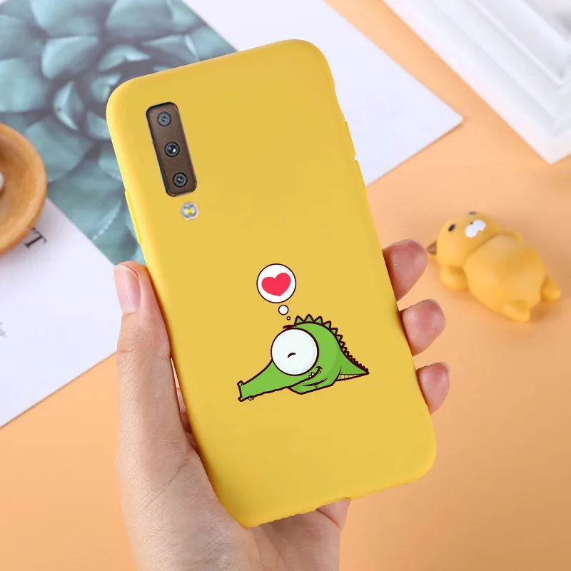Мягкий желтый чехол из ТПУ для samsung Galaxy A70, чехол для samsung Galaxy A50, A30, S8, S9 plus, S7, S7 edge, силиконовый чехол - Цвет: 25