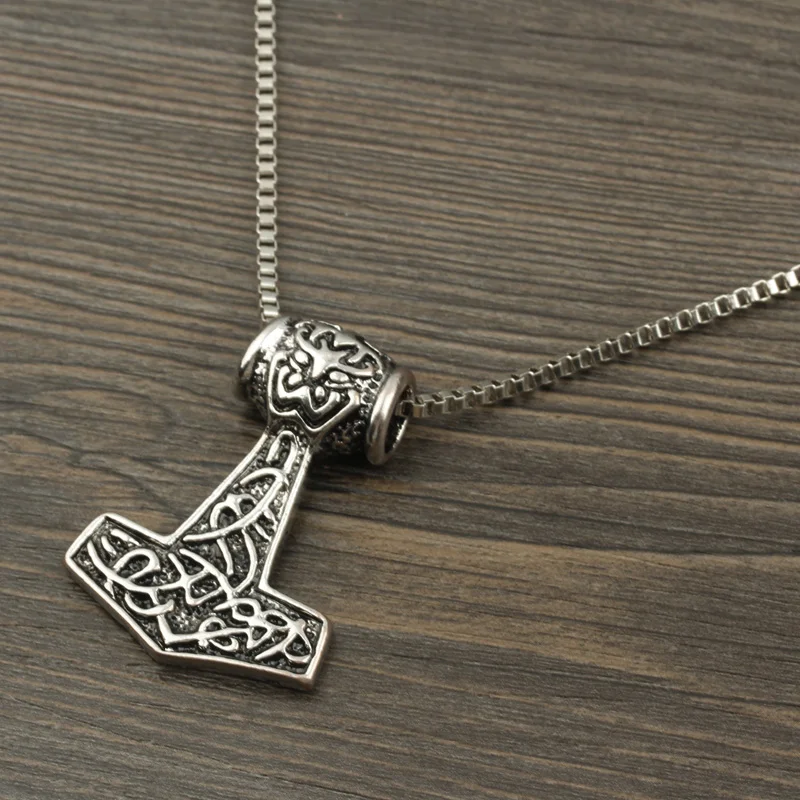 

Dropshipping 1 Pc Vintage Viking Nordic Mythology Pirate Necklace Men Amulet Ancient Silver Necklaces Pendants Men Punk Jewelry