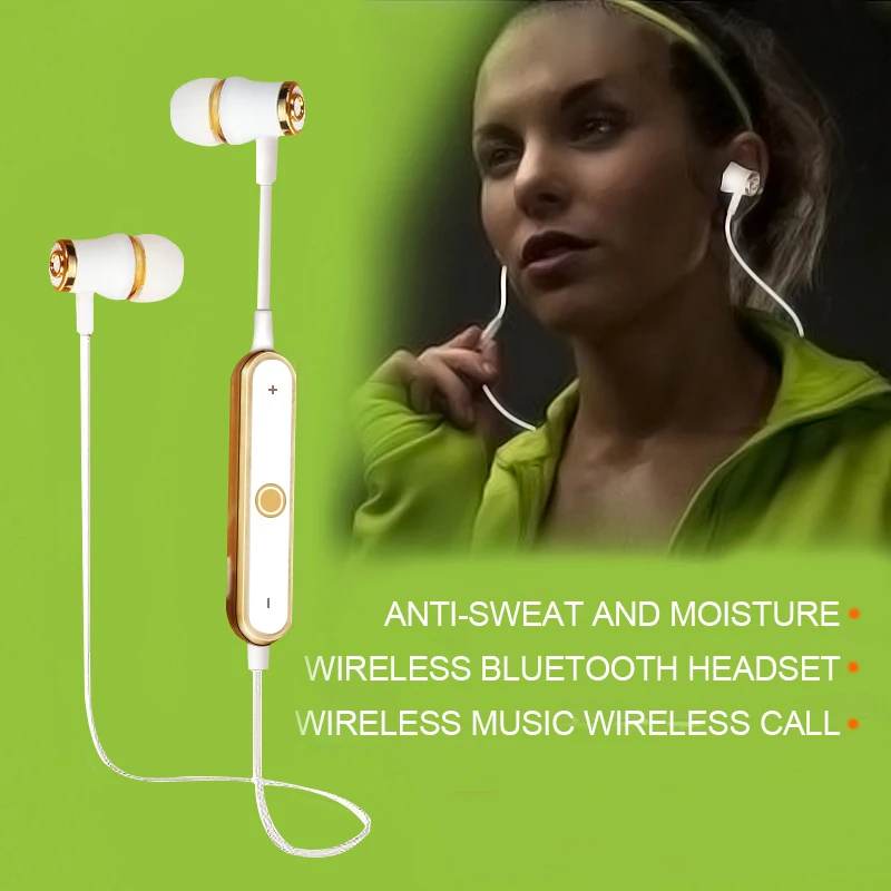 Беспроводные наушники Bluetooth Спортивная гарнитура водонепроницаемые басовые Fone de