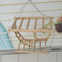 double staircase bird toy swing ladder climbing parrot toy bird products accessories d783