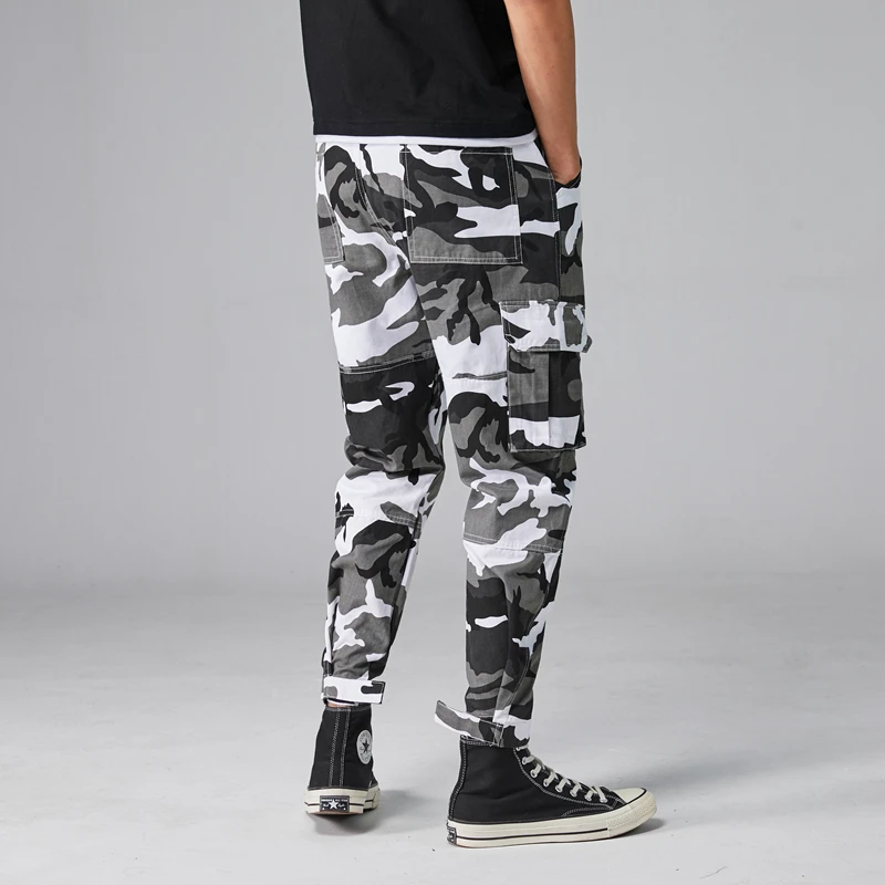 Мужские брюки карго с карманами повседневные тактические в стиле Харадзюку